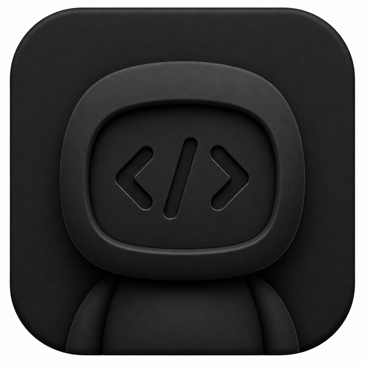 Mark embossed on Fog app icon