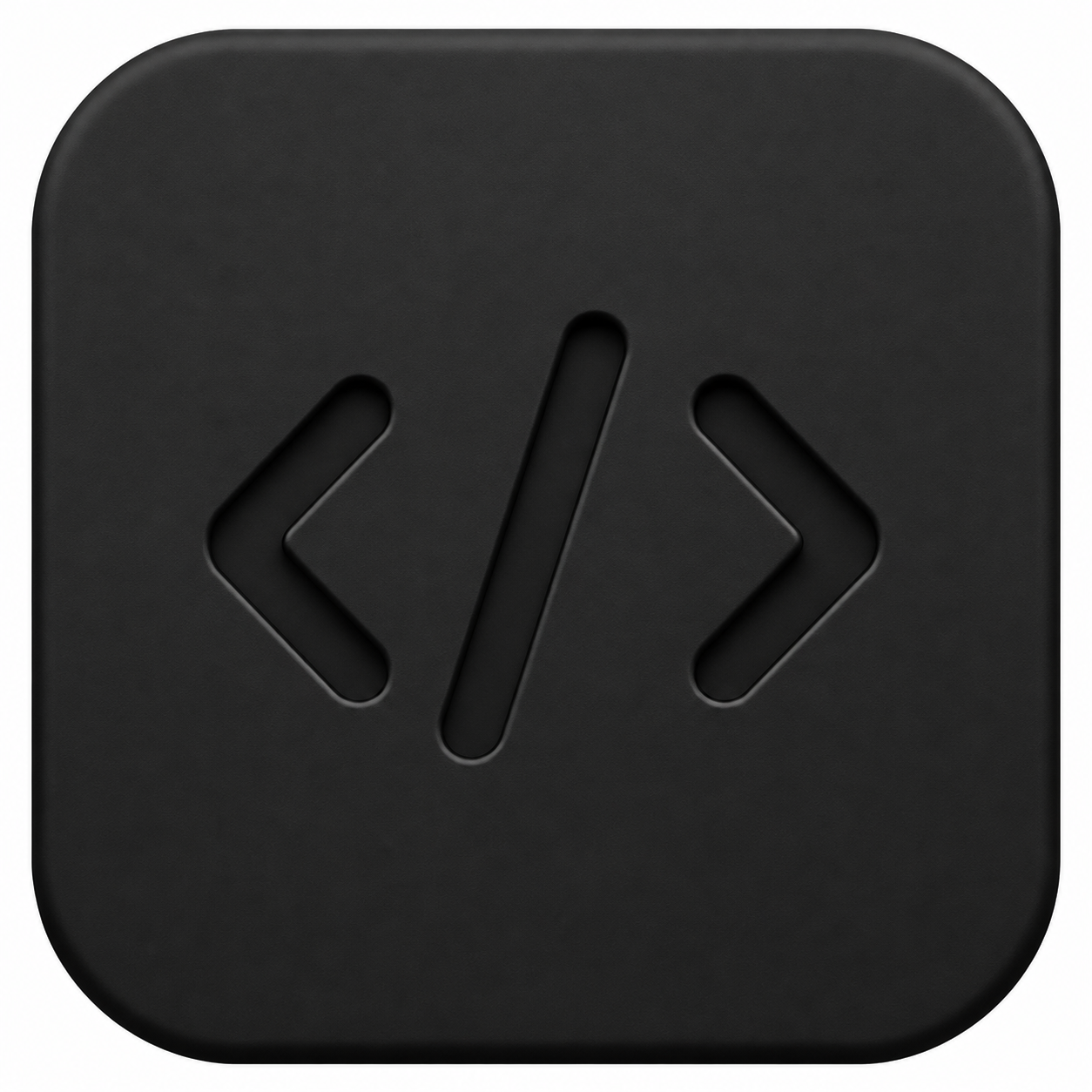 Mark embossed on Plaster app icon